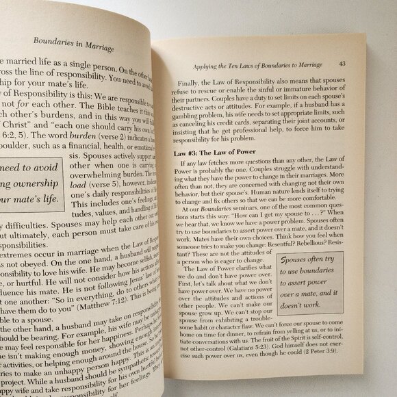 Boundaries in Marriage by Dr Henry Cloud & Dr John Townsend 1999 PB NEW - Picture 6 of 7
